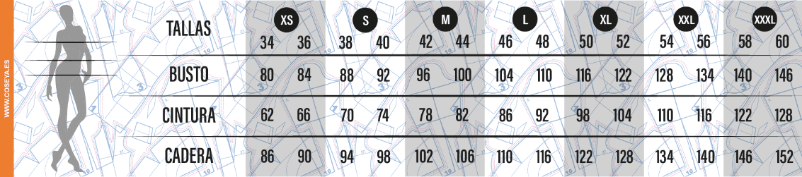Tabla de medidas Mujer