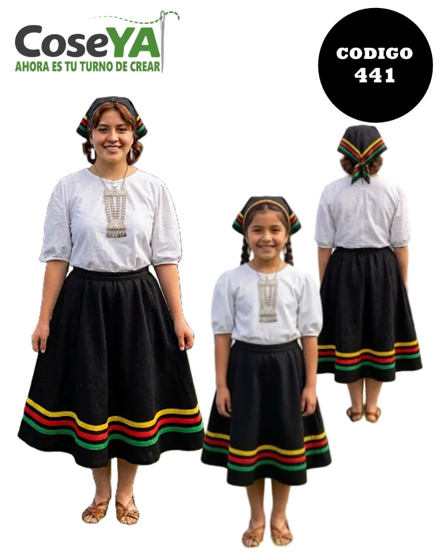 Falda y Pañuelo Chilote